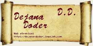 Dejana Doder vizit kartica